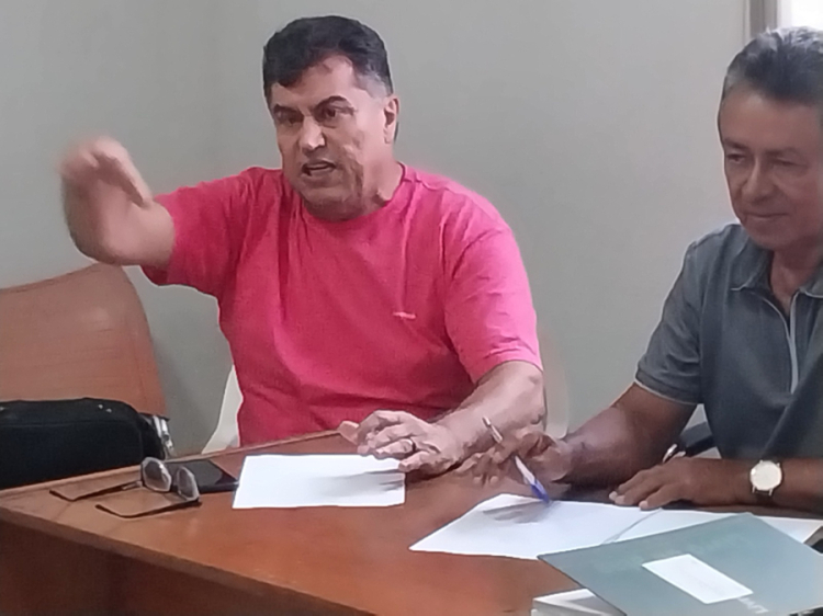 Antônio Machado e José de Ribamar, diretores do Sintsprevs-Pi
