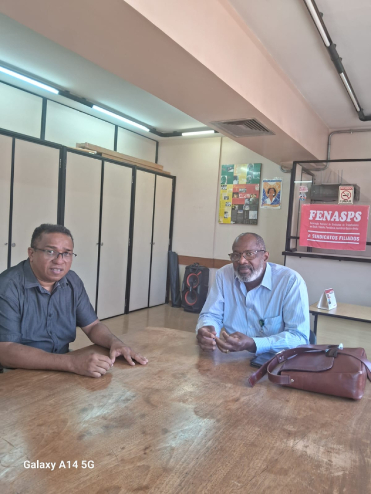 Antônio Carlos dos Santos (Sintsprevs-PI) e Carlos Roberto (Carlão), da Fenasps 