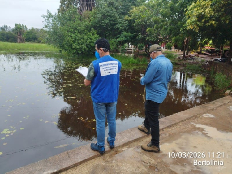 Antonio Carlos  e Afonso Claro, técnicos da Sesapi e, do Sintsprevs-Pi,  participaram da coleta 